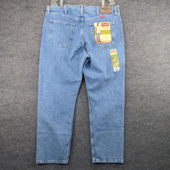 Wrangler Five Star Regular Fit Straight Jean Mens 38x30 Blue 5-Pocket W/Tags - Picture 5 of 14